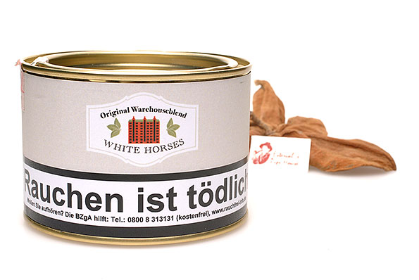 HU-tobacco White Horses Pipe tobacco 100g Tin HU-tobacco White Horses Pipe tobacco 100g Tin